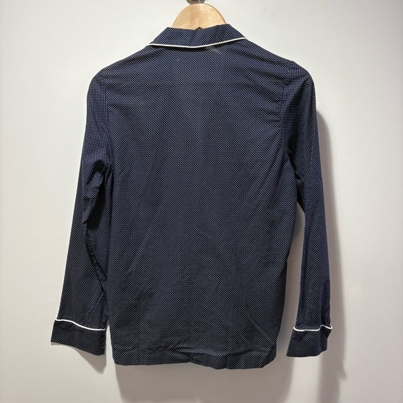 Derek Rose Cotton Batiste Navy Polkadot Print Pajama Set Size XS 100% Cotton - Picture 6 of 16